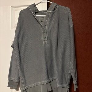 Arie sage green  Hooded Pullover